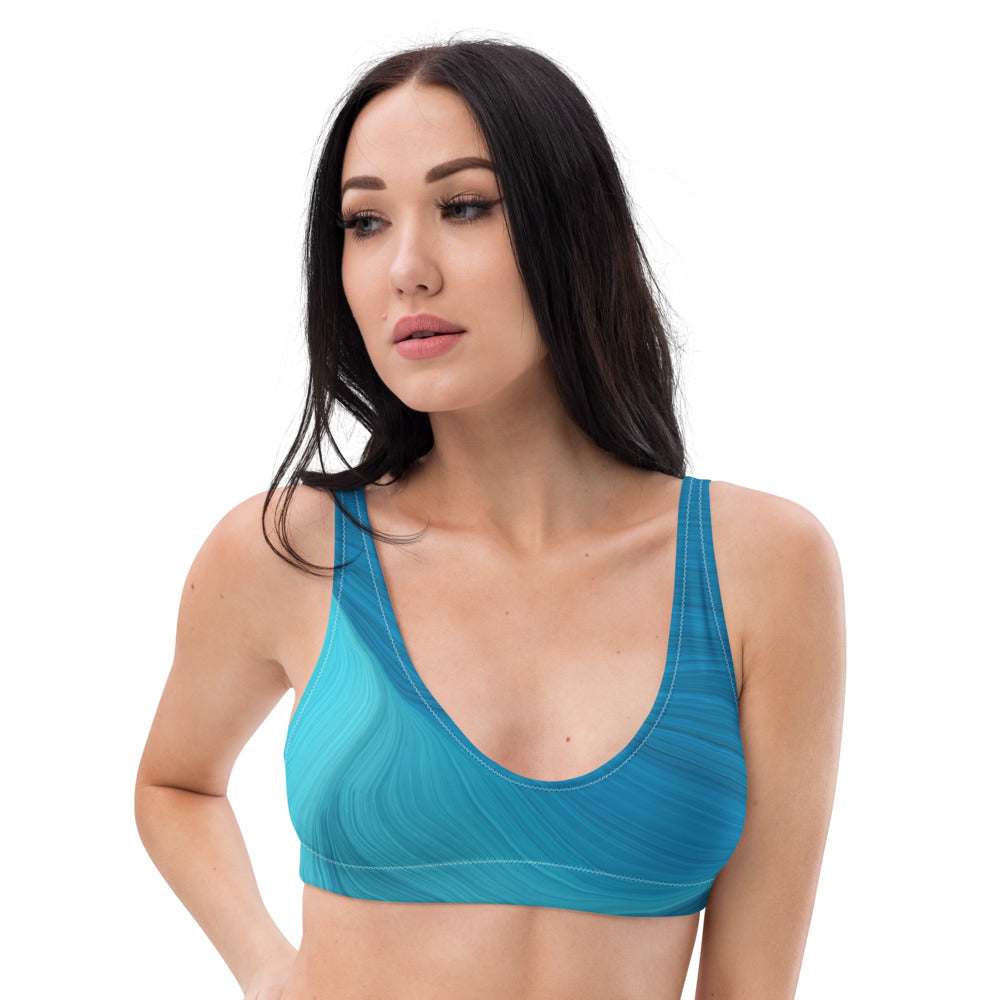 Waves Recycled Padded Bikini Top | Expedition Drenched.