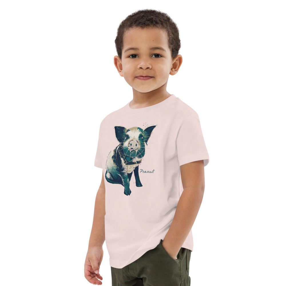 Peanut, The Sailing Pig - Organic Cotton Kids T-Shirt 2 | Expedition Drenched.