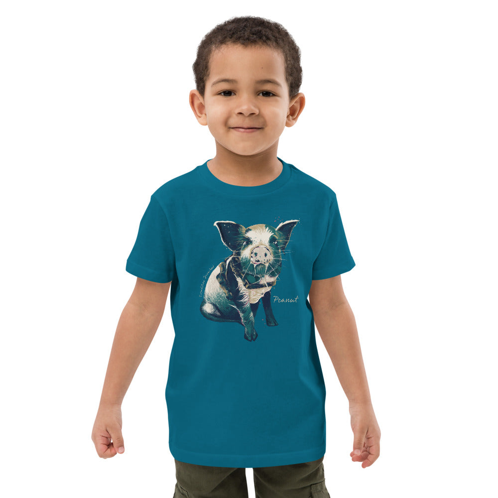 Peanut, The Sailing Pig - Organic Cotton Kids T-Shirt | Expedition Drenched.