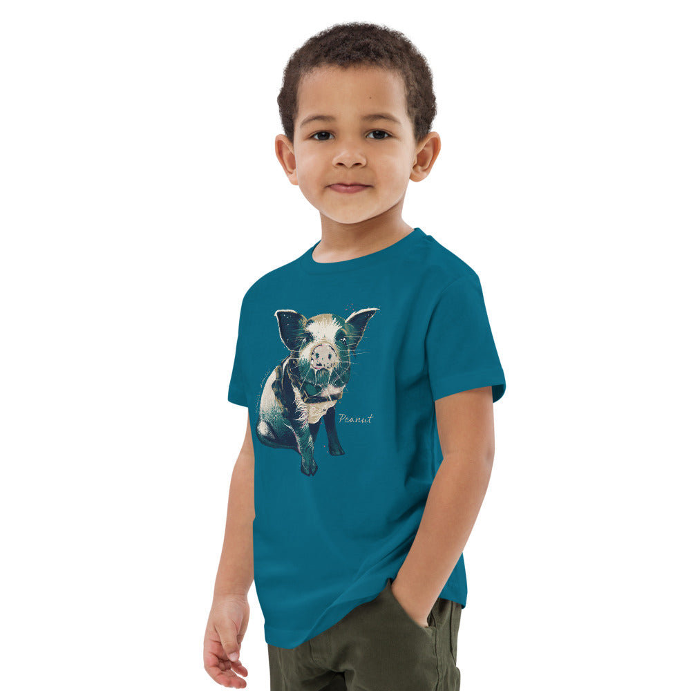 Peanut, The Sailing Pig - Organic Cotton Kids T-Shirt | Expedition Drenched.