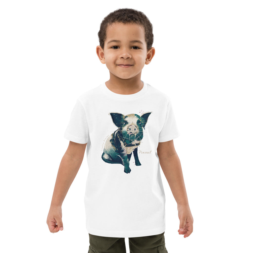 Peanut, The Sailing Pig - Organic Cotton Kids T-Shirt | Expedition Drenched.