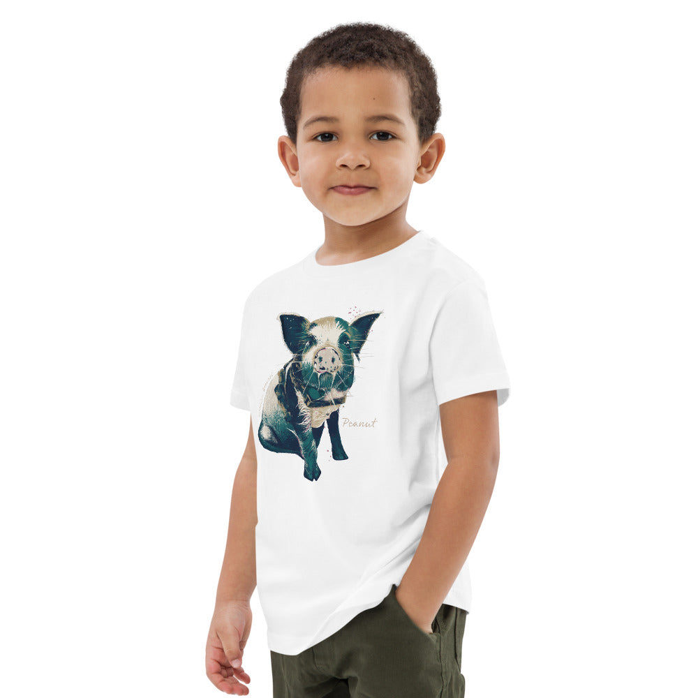 Peanut, The Sailing Pig - Organic Cotton Kids T-Shirt | Expedition Drenched.
