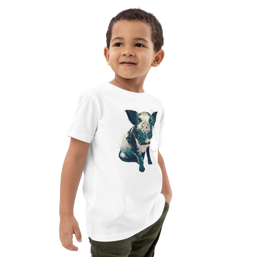 Peanut, The Sailing Pig - Organic Cotton Kids T-Shirt | Expedition Drenched.