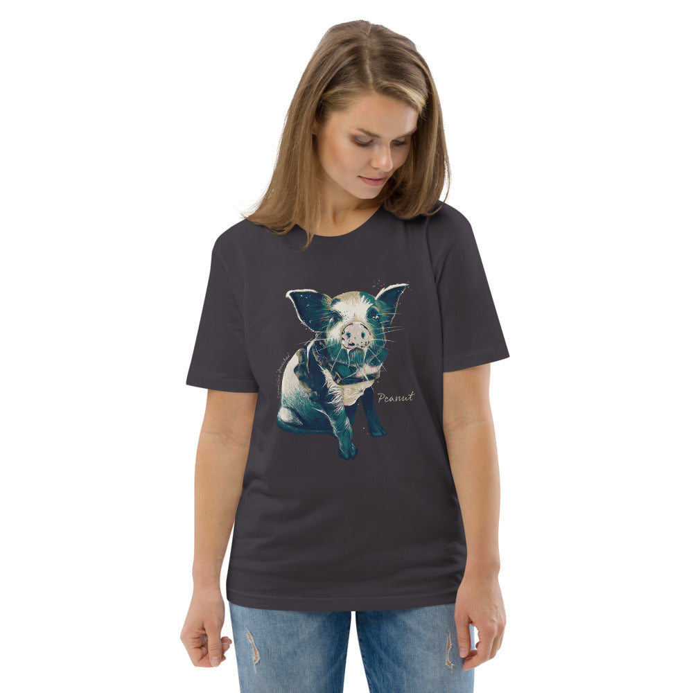 Peanut, The Sailing Pig - Unisex Organic Cotton T-shirt | Expedition Drenched.