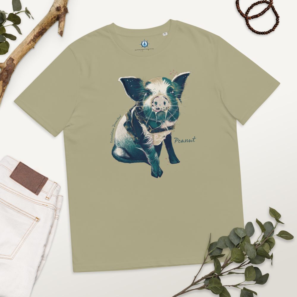 Peanut, The Sailing Pig - Organic Cotton Kids T-Shirt | Expedition Drenched.