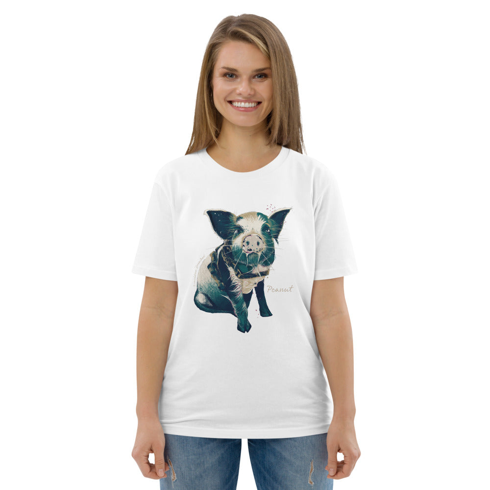 Peanut, The Sailing Pig - Unisex Organic Cotton T-shirt | Expedition Drenched.