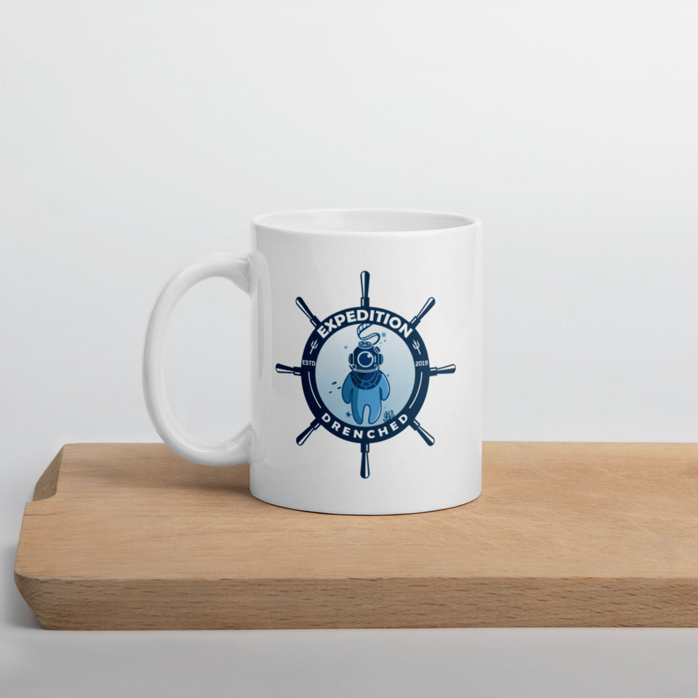 Expedition Drenched White Glossy Mug | Expedition Drenched.