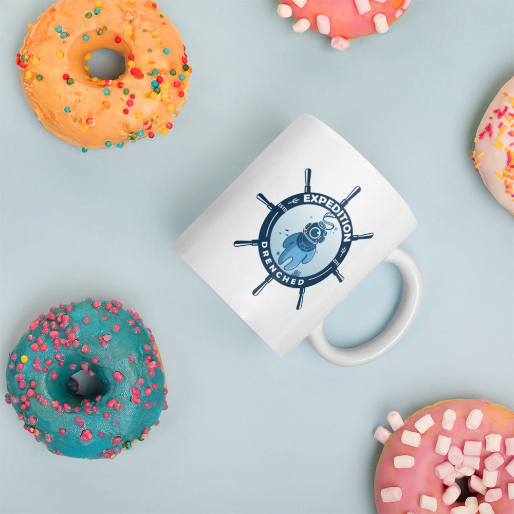 Expedition Drenched White Glossy Mug | Expedition Drenched.