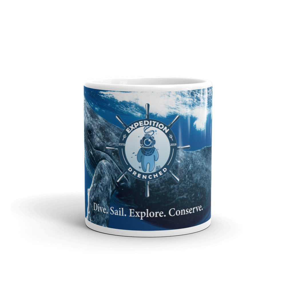 Humpback Whale White Glossy Mug | Expedition Drenched.