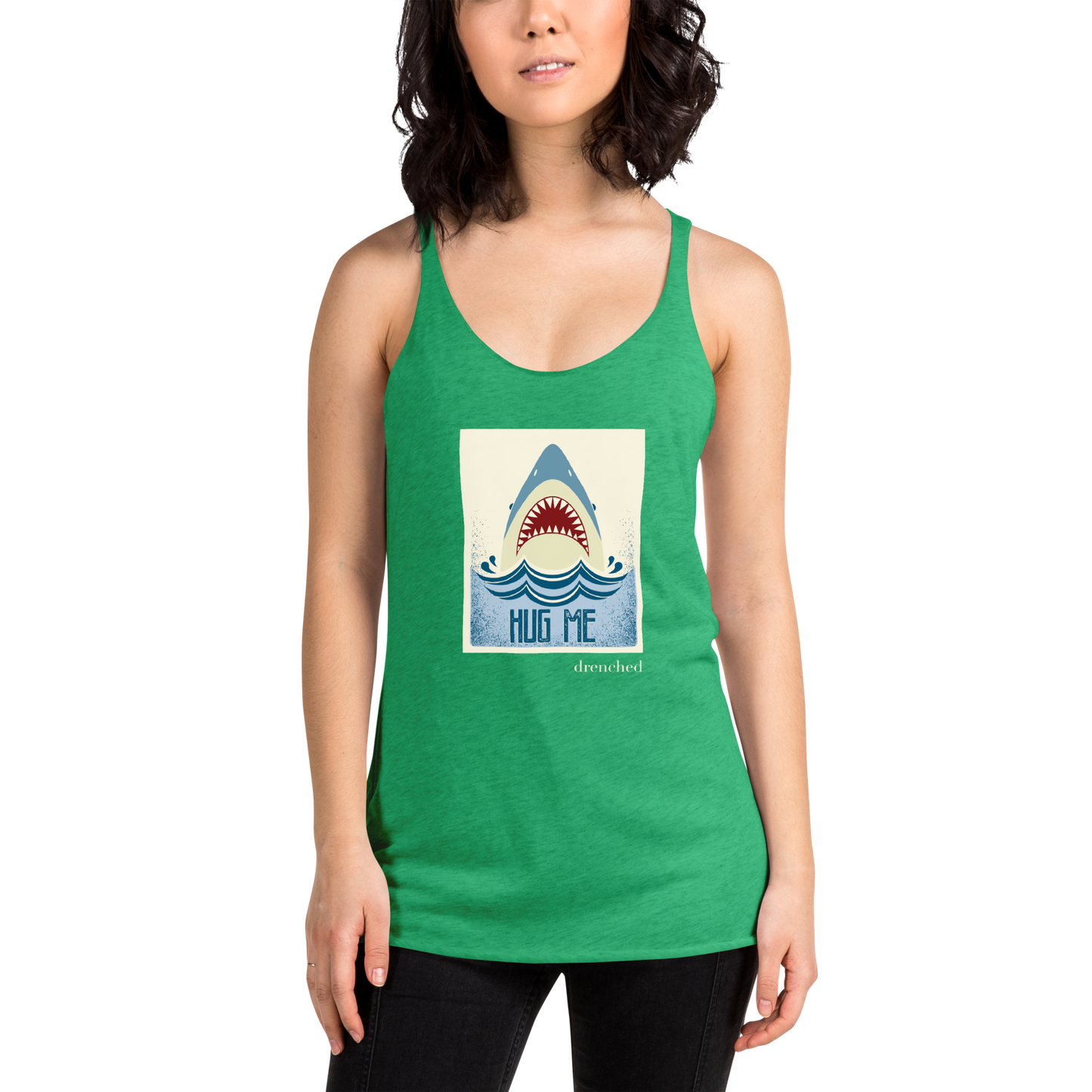 Women's Racerback Tank - Vintage Shark - Hug Me | Expedition Drenched.