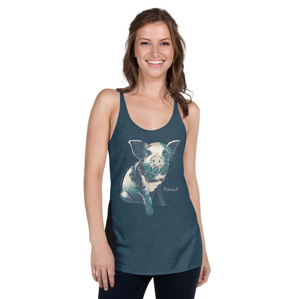 Peanut, The Sailing Pig - Women's Racerback Tank