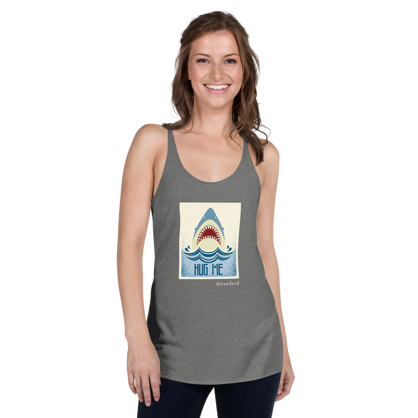 Women's Racerback Tank - Vintage Shark - Hug Me | Expedition Drenched.