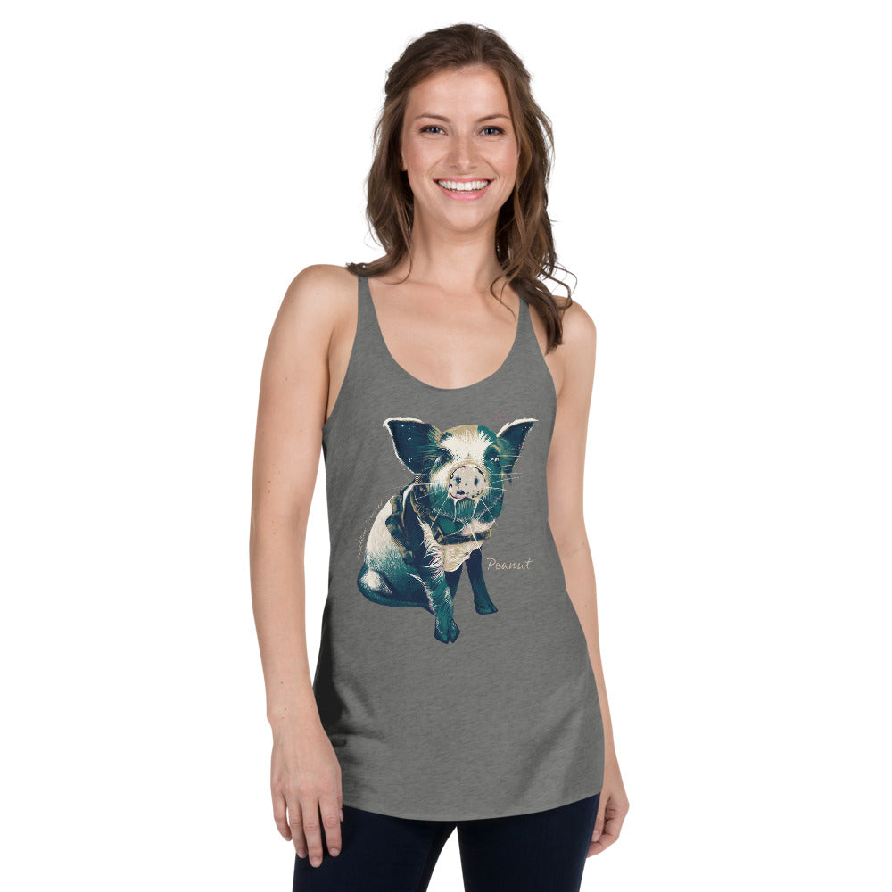 Peanut, The Sailing Pig - Women's Racerback Tank