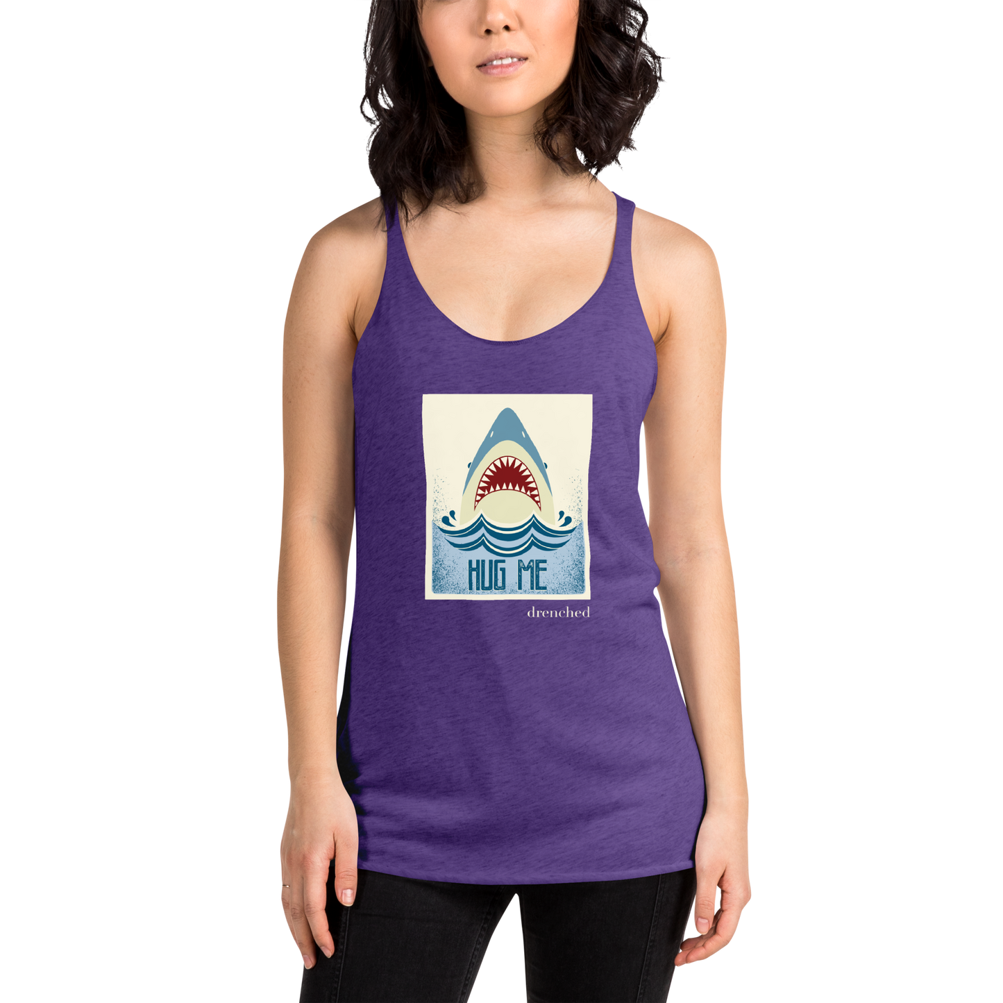 Women's Racerback Tank - Vintage Shark - Hug Me | Expedition Drenched.