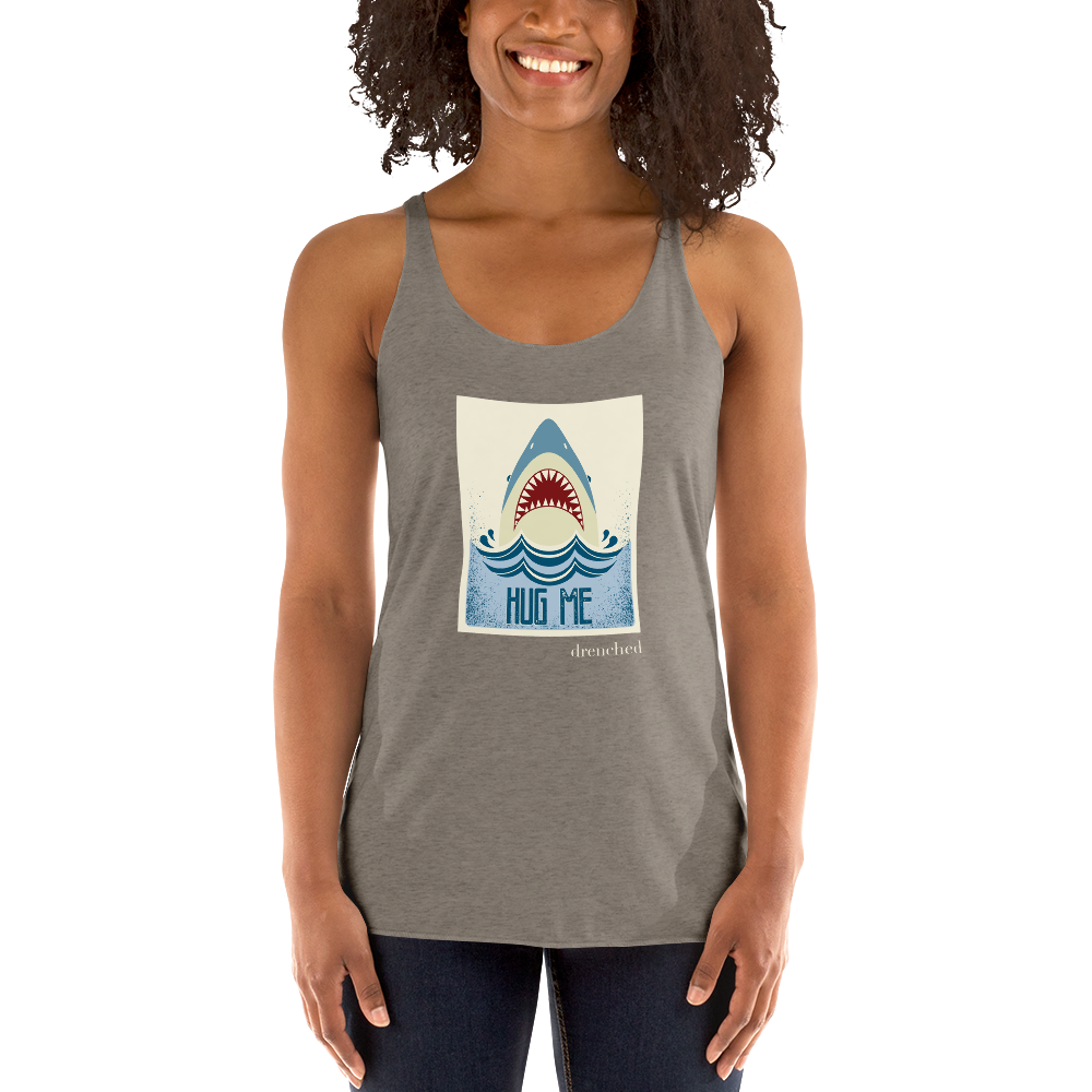 Women's Racerback Tank - Vintage Shark - Hug Me | Expedition Drenched.