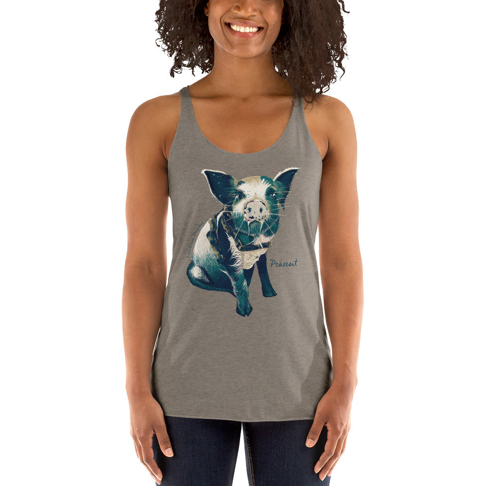 Peanut, The Sailing Pig - Women's Racerback Tank