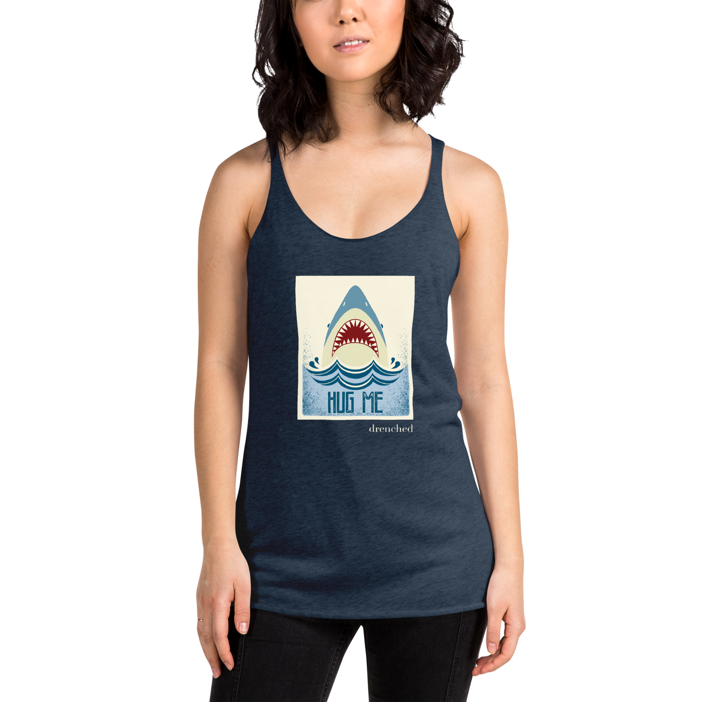 Women's Racerback Tank - Vintage Shark - Hug Me | Expedition Drenched.