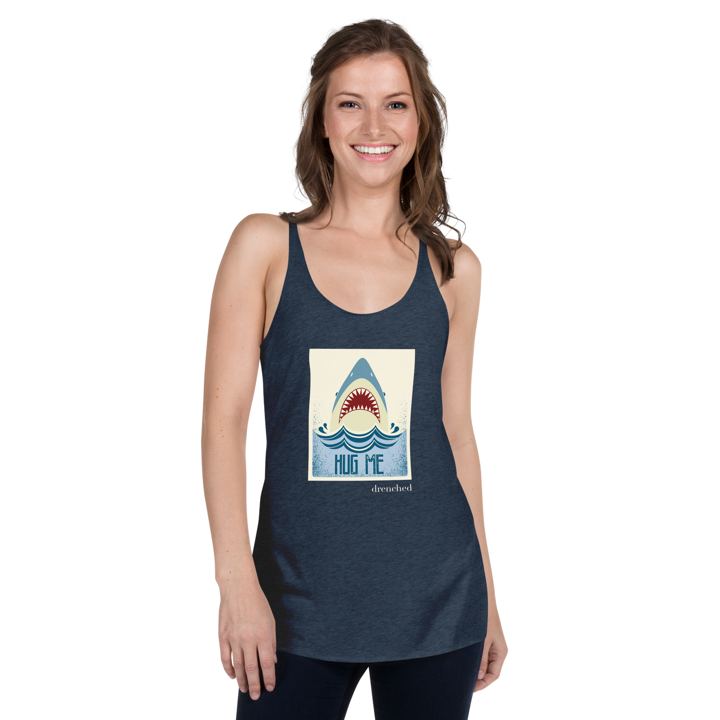 Women's Racerback Tank - Vintage Shark - Hug Me | Expedition Drenched.
