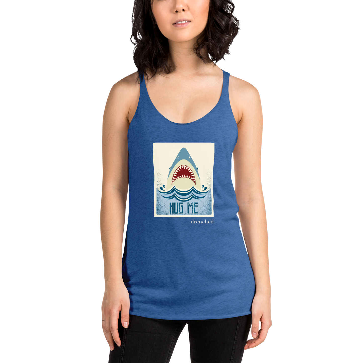Women's Racerback Tank - Vintage Shark - Hug Me | Expedition Drenched.