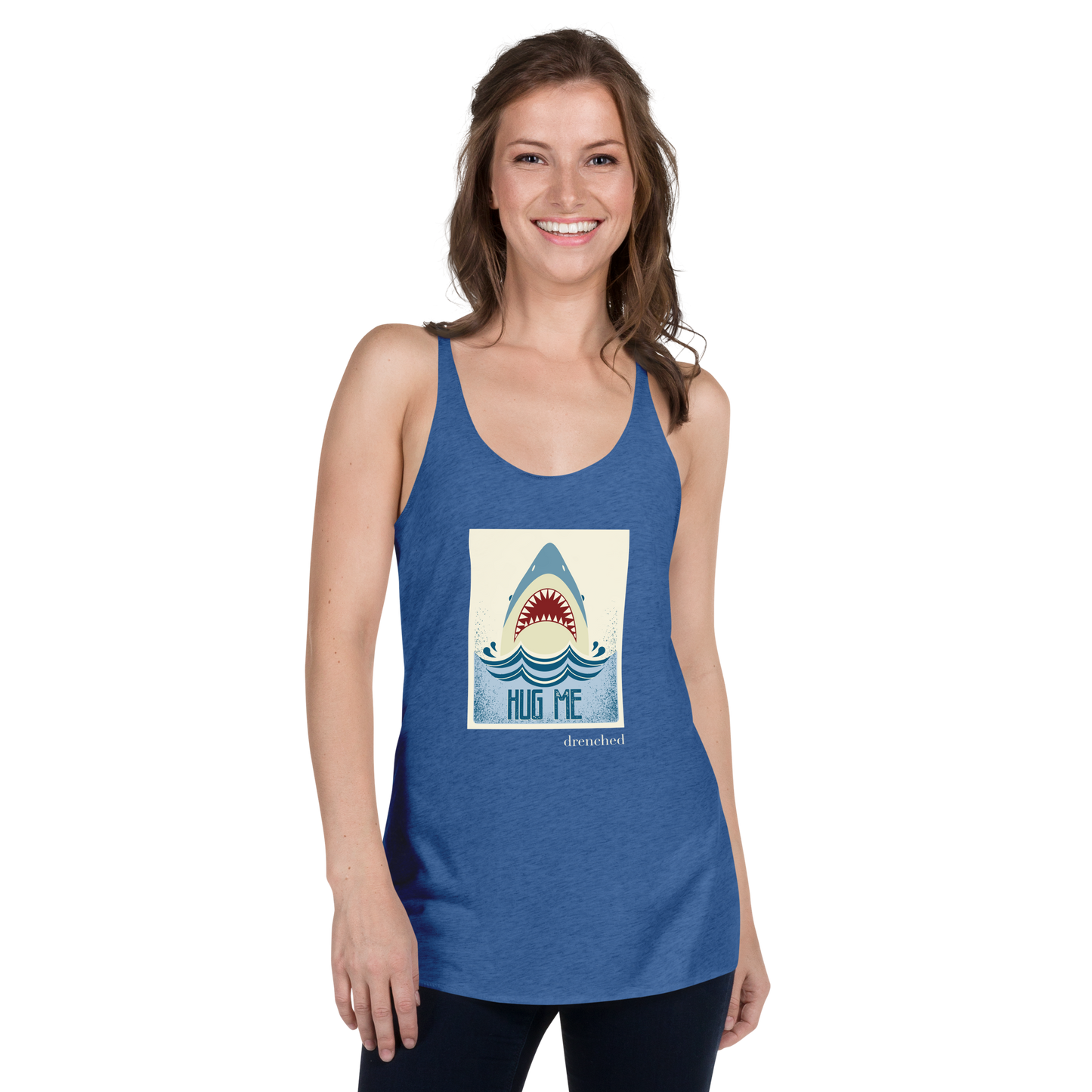 Women's Racerback Tank - Vintage Shark - Hug Me | Expedition Drenched.