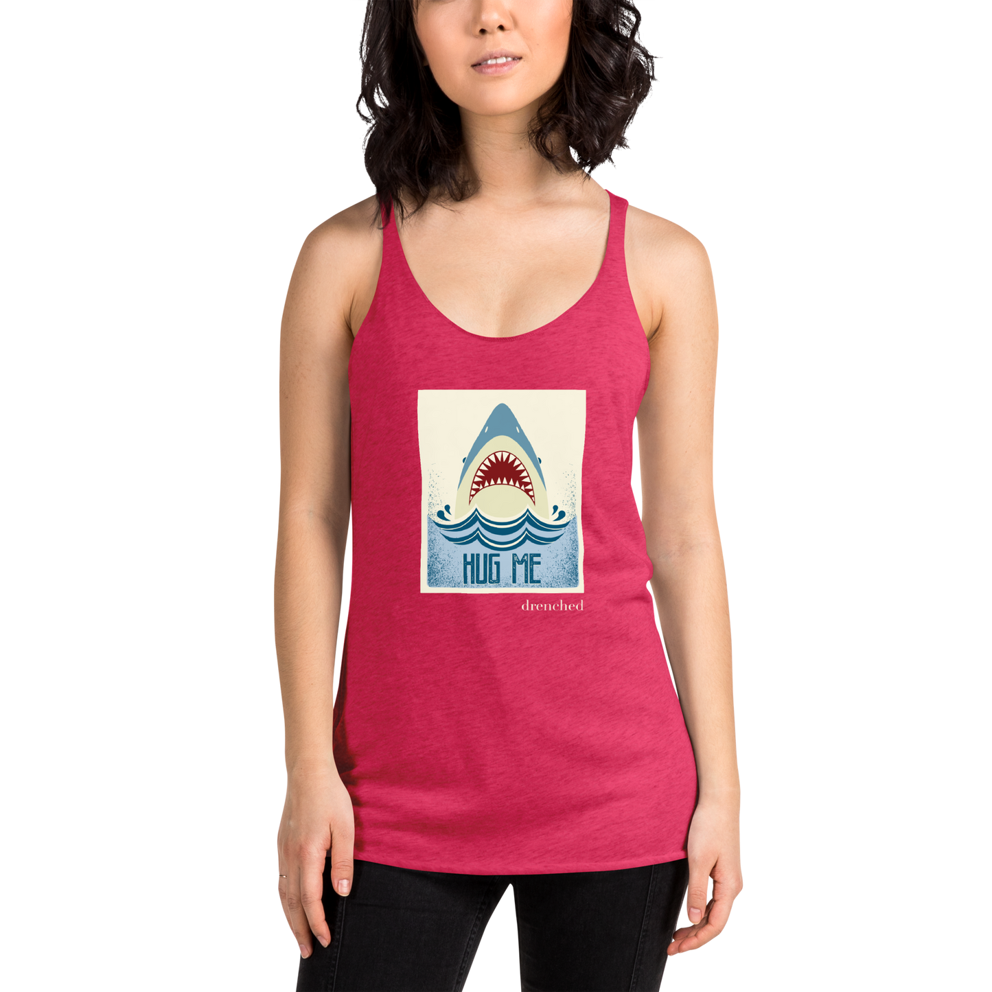Women's Racerback Tank - Vintage Shark - Hug Me | Expedition Drenched.