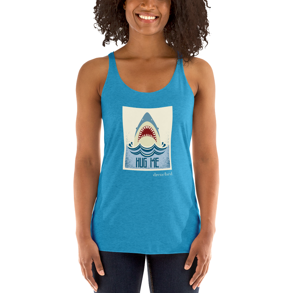 Women's Racerback Tank - Vintage Shark - Hug Me | Expedition Drenched.