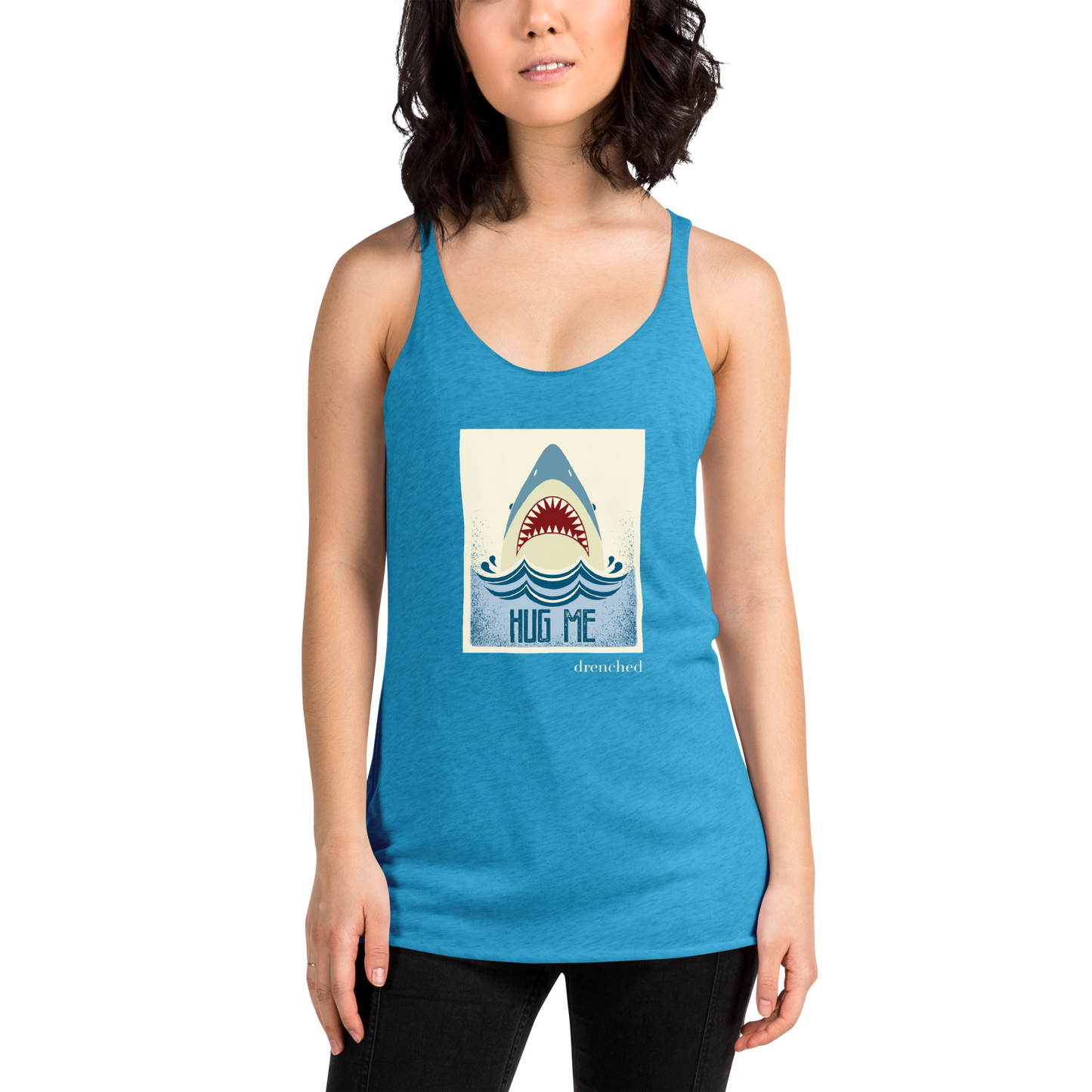 Women's Racerback Tank - Vintage Shark - Hug Me | Expedition Drenched.