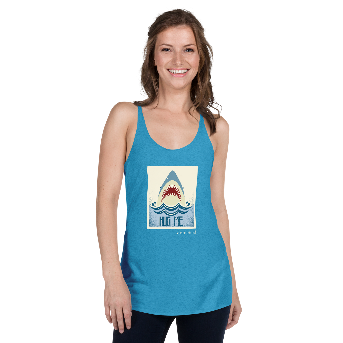 Women's Racerback Tank - Vintage Shark - Hug Me | Expedition Drenched.