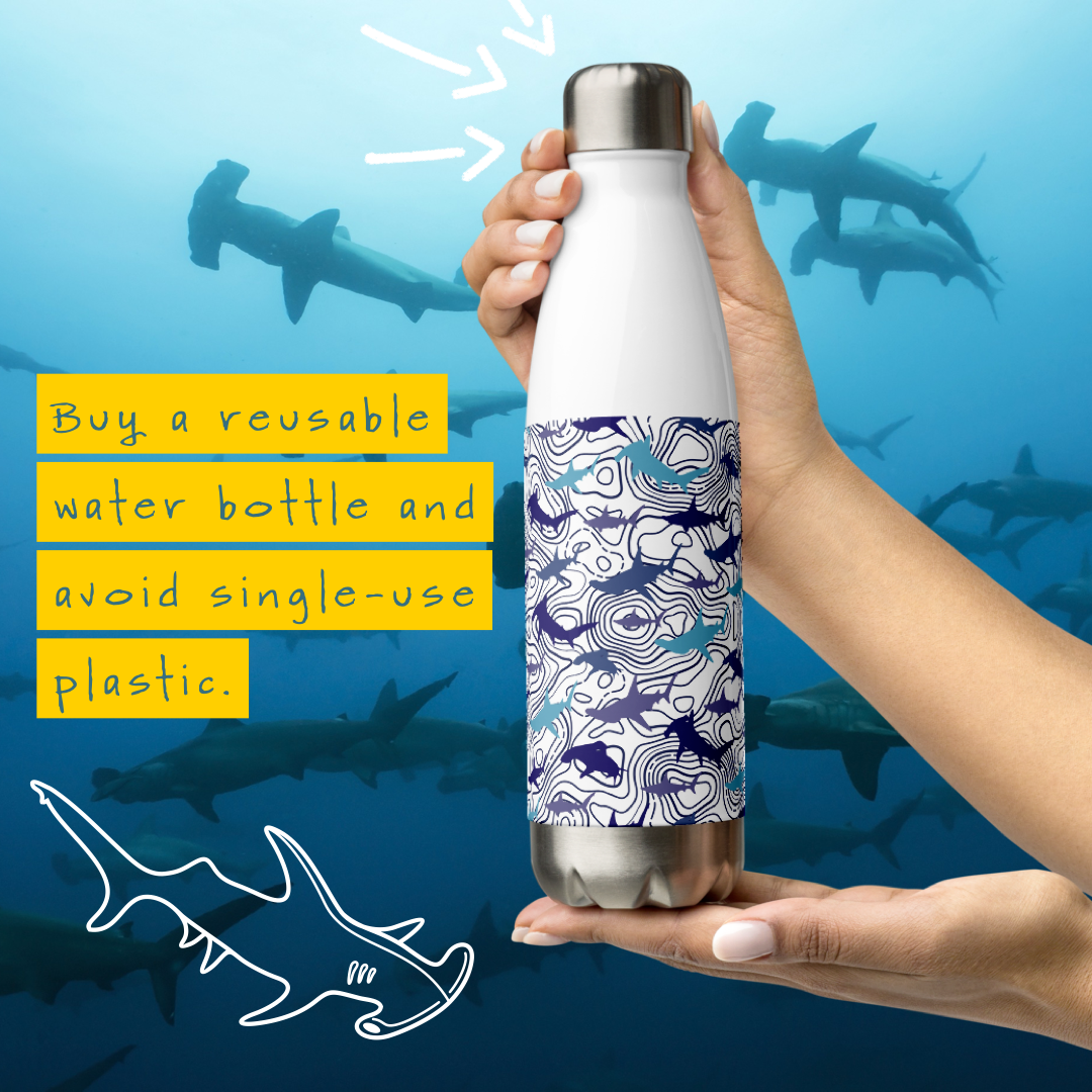 Hammerhead Shark Stainless Steel Water Bottle | Expedition Drenched.