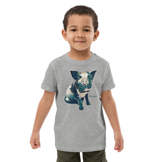 Peanut, The Sailing Pig -  Organic Cotton Kids T-Shirt 2 | Expedition Drenched.