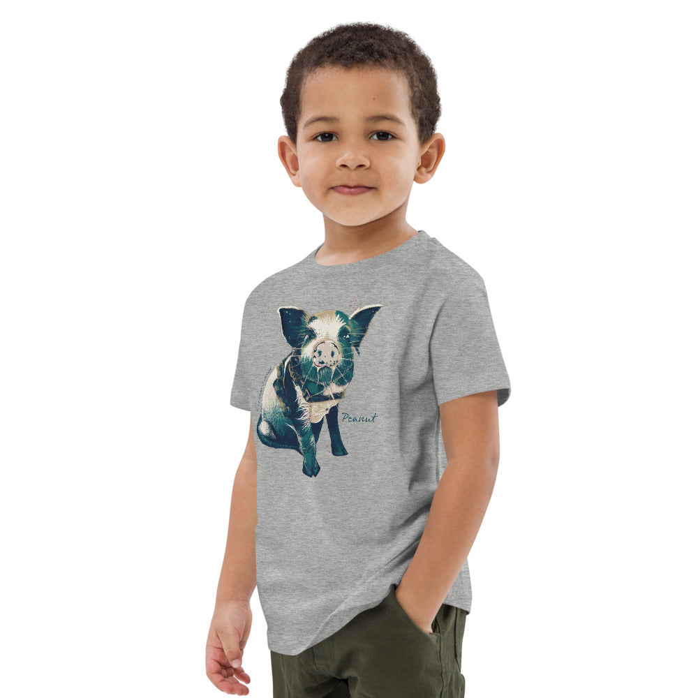 Peanut, The Sailing Pig -  Organic Cotton Kids T-Shirt 2 | Expedition Drenched.