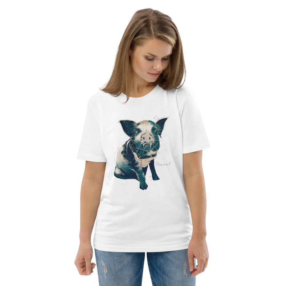 Peanut, The Sailing Pig - Unisex Organic Cotton T-shirt | Expedition Drenched.
