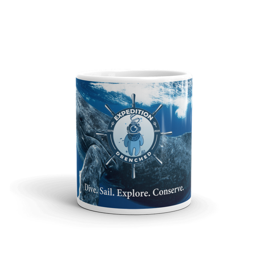 Humpback Whale White Glossy Mug | Expedition Drenched.