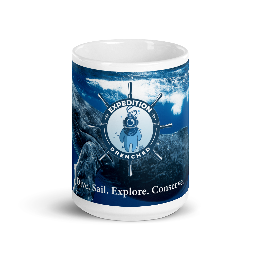 Humpback Whale White Glossy Mug | Expedition Drenched.