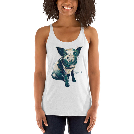 Peanut, The Sailing Pig - Women's Racerback Tank